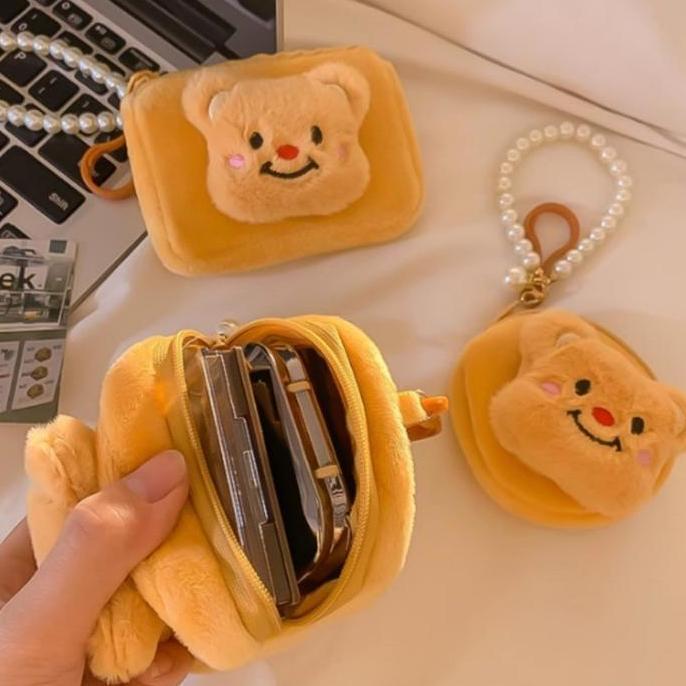 DILEDIU Boneka Tas/Dompet Koin Lucu Korea/Dompet Koin Berbentuk Beruang Yang Imut /Dompet Koin Kartu