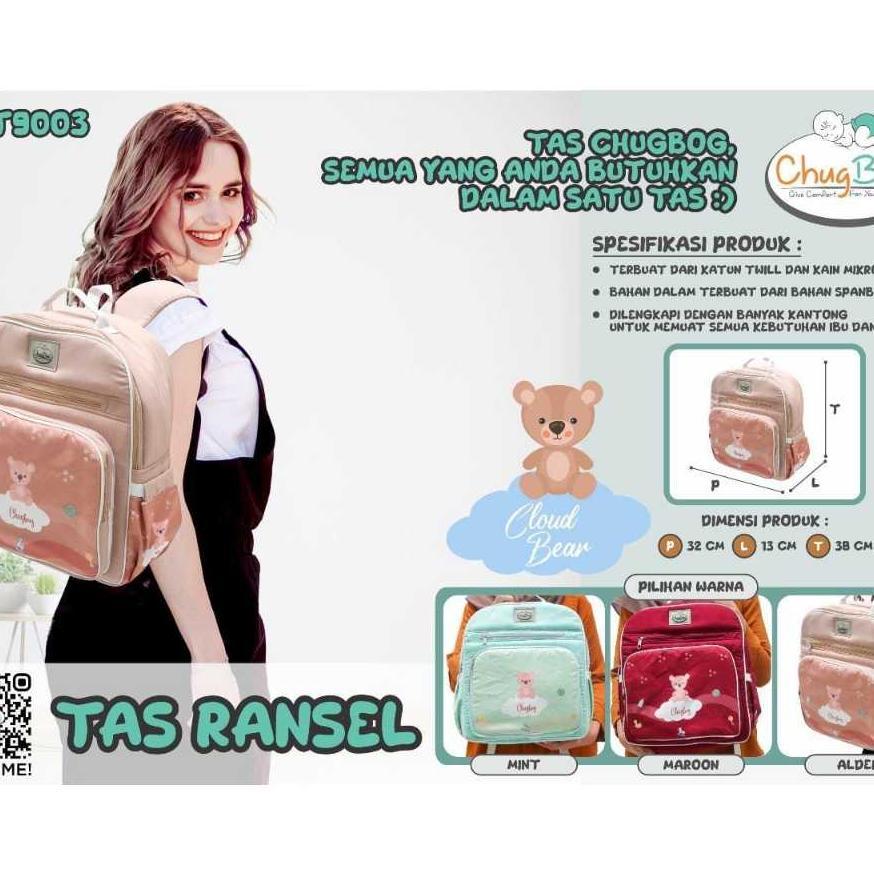 Chugbog Tas Bayi Ransel - Tas Perlengkapan Bayi - Tas Ransel - Diaper Bag