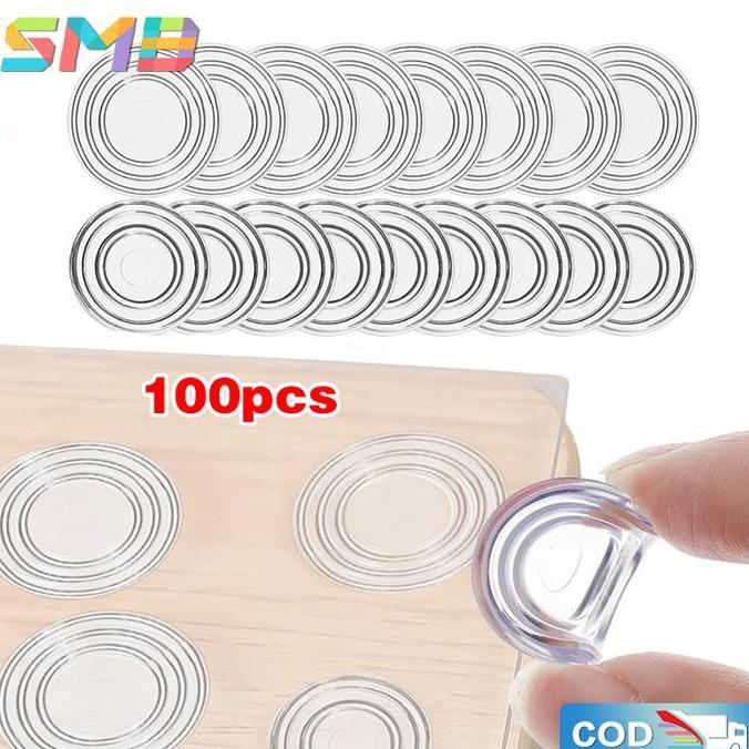 NICLIWITU Karet Penahan Kaca Meja 100pcs-Anti Slip Pengganjal Kaca Meja-Karet Meja Kaca
