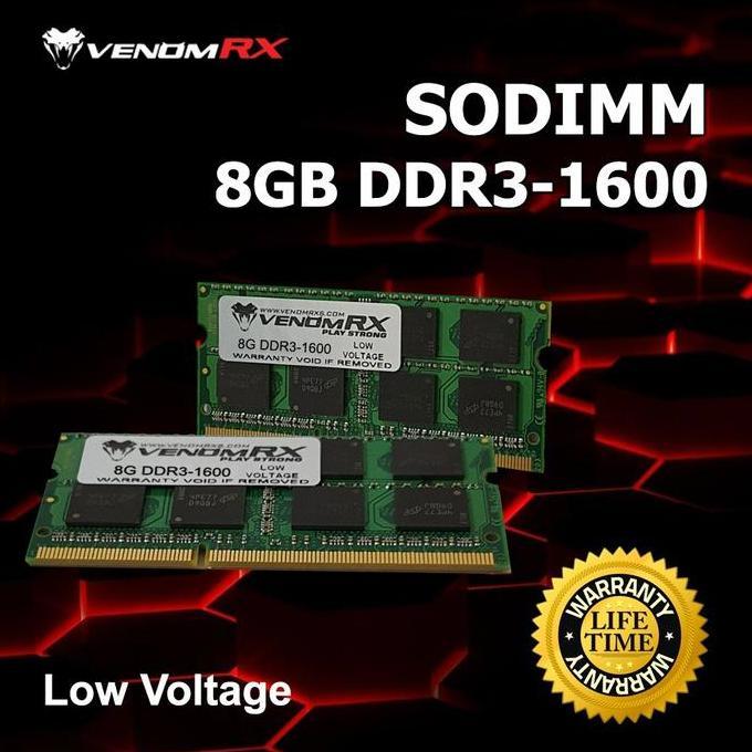 TERLARIS - Sodimm VenomRX DDR3 12800L 8GB 4GB - Notebook RAM Sodimm DDR3 4GB 8GB PC1600