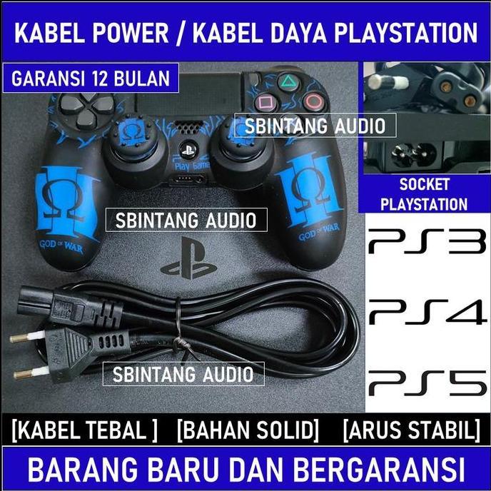 Kabel power playstation ps3 ps4 ps5 baru