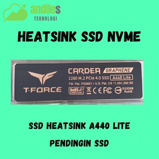 HeatSink SSD NVME Team T-Force - Heatsink SSD NVMETeam T-Force Cardea A440 Lite - Cooler SSD - Pendi