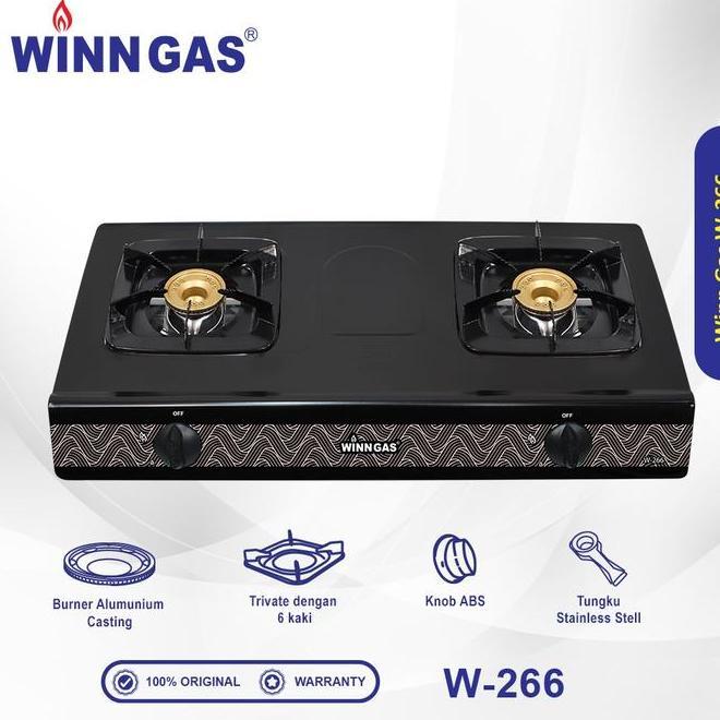 Kompor Winn Gas W266 Kompor Gas 2 Tungku Winn Gas W266