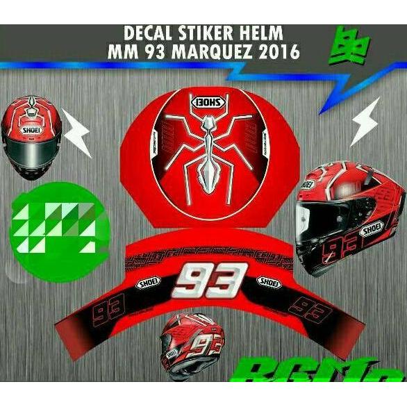 Decal Sticker Helm Fullface 93