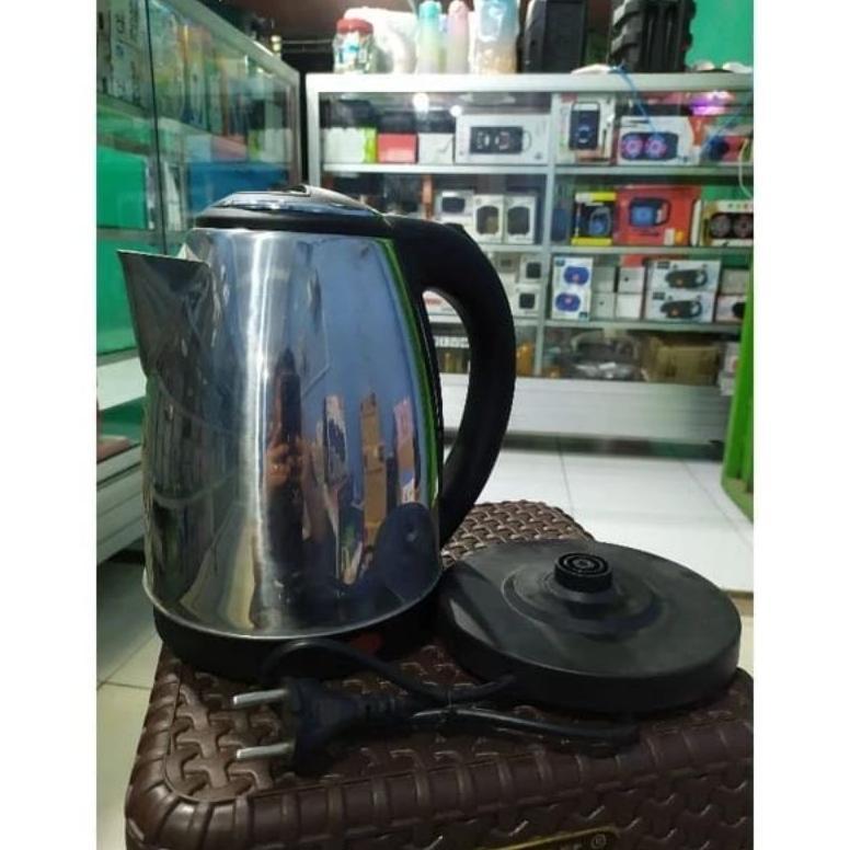 PROMO teko listrik 2 liter alat masak air panas teko elektrik stainless steel