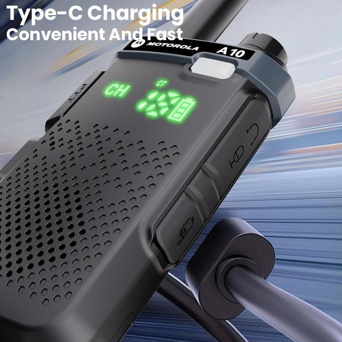 HT Motorola A10 Walkie Talkie Mini Two Way Radio 10W 199 Channels Radio 10km lP54Waterproof UHF 400-