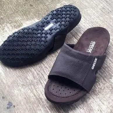 Sandal Pria Sandal Geox Respira Coklat Kulit Asli