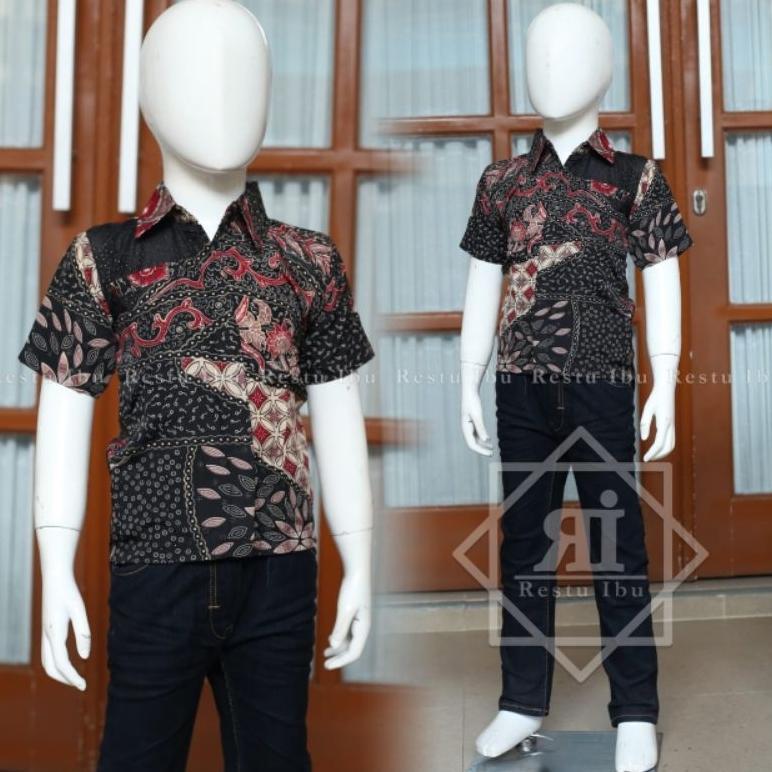 Sale Kemeja Batik Anak Laki Laki Baju Pesta Anak Kemaja Batik Anak Umur 3-12 Tahun