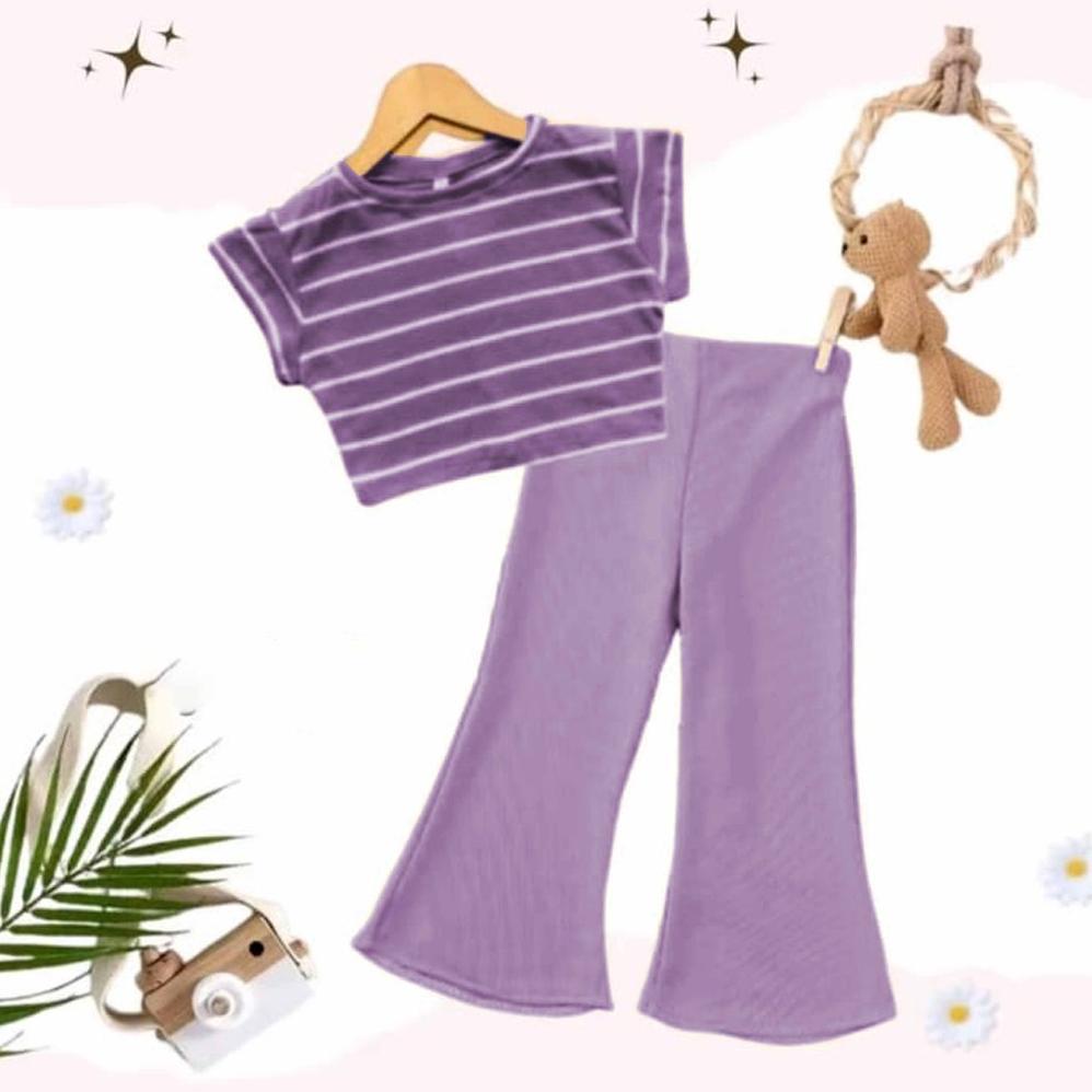 Berkualitas Setelan Crop Top Anak Perempuan/ Setelan Cutbray  Fashion Anak Perempuan Korea Stlyle