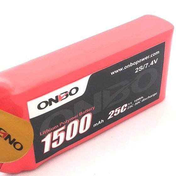 Lipo 2s 7.4v 1500mAh 25-50c Onbo Power