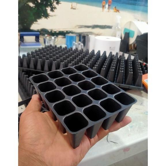 Promo Cod [Beli 10 Gratis 1] Tray Semai  20 Lubang Custom / Mini Pottray ><