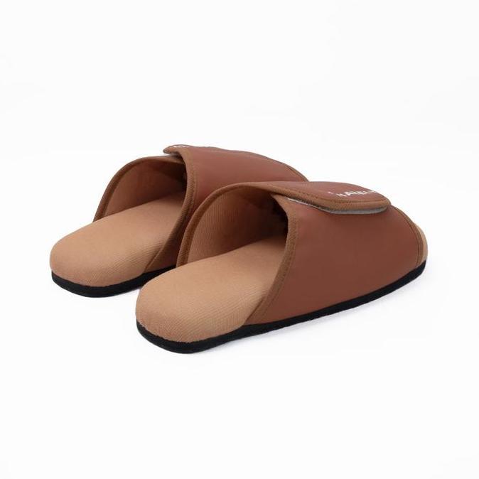 Sepatu Sandal Pria Sandal Kesehatan Diabetes Slop Velcro Super Empuk - Coklat Bata Shoes