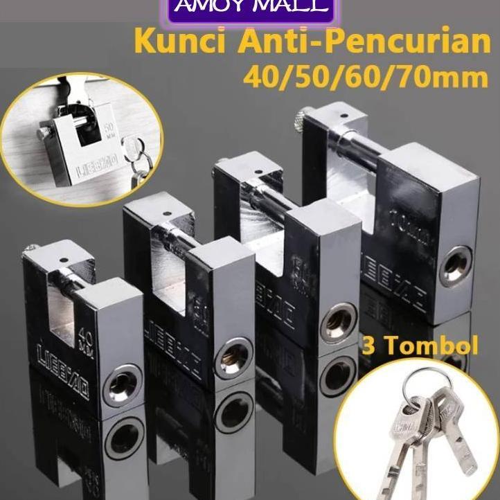 Gembok Stanless Berat Anti Karat/Anti Maling/Gembok Anti Rust/Gembok Anti Cut /Gembok Rumah Pagar Ge