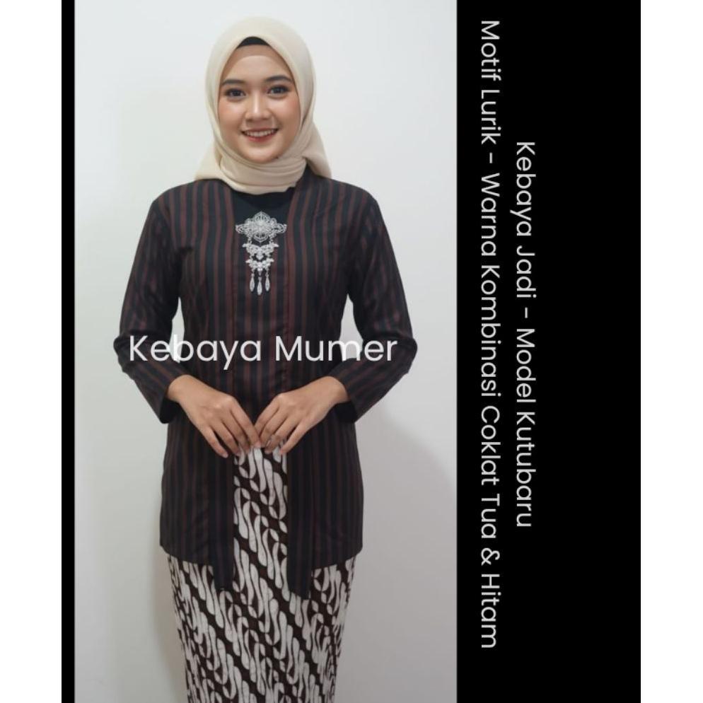 Discount Kebayamumer Kebaya Motif Lurik Model Kutu Baru Kartini Baju Adat Jawa Tradisional Bahan Kat
