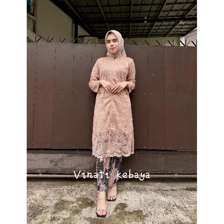 Limited Stelan Dan Atasan Kebaya Brokat Tunik Sanghai/Kebaya Seragaman/Kebaya Pesta