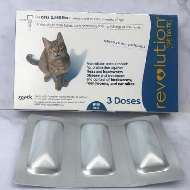 TERLARIS - Revolution Cat / Kucing /Obat Tetes Kutu Kucing Dewasa (1 Tube)