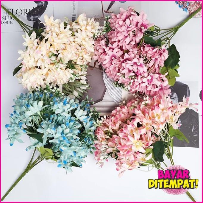 DELON2GD - BUNGA CANDY TRUFF 5 CABANG ARTIFICIAL/BUNGA PEMANIS BUKET/BUNGA HIAS PALSU DEKORASI| (KN-