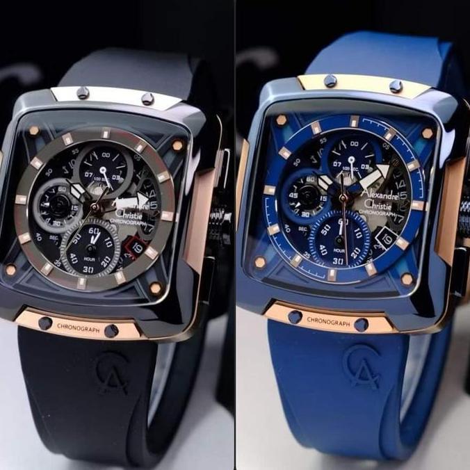 ALEXANDRE CHRISTIE AC3039 AC 3039 full black JAM TANGAN
