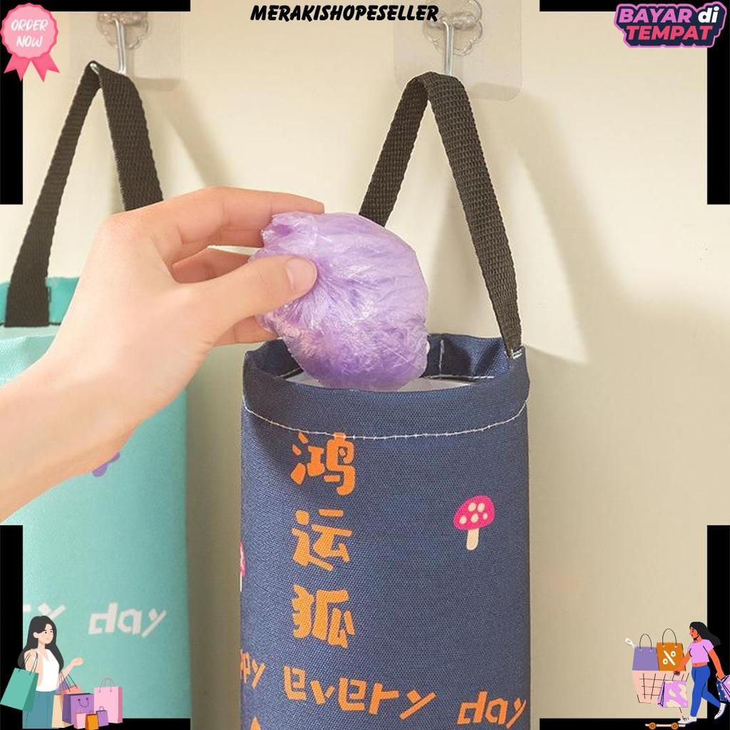 Storage Bag Gantung / Tas Organizer Penyimpanan Plastik Sampah / Keranjang Rak Dispenser Penyimpanan