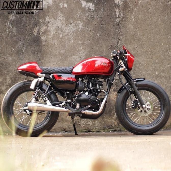 Jok Cafe Racer Motif Garis Kawasaki W 175 - Customkit