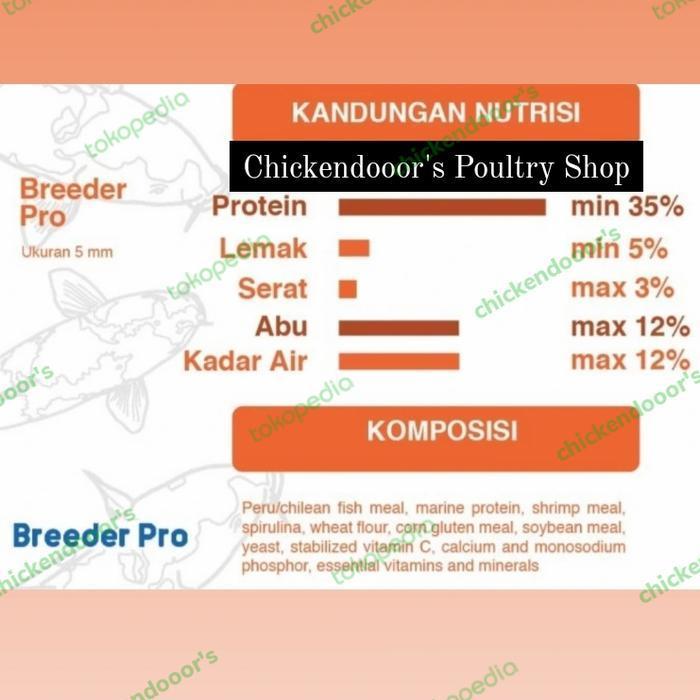 pelet ikan CP Breeder Pro 5 mm size m 5mm pakan koi premium 10kg mengandung spirulina bagus untuk me