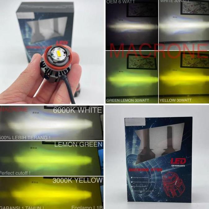 Promo LAMPU LED MACRONE HT88 L1B 30 WATT FOGLAMP FORTUNER VRZ 2021 UP Diskon