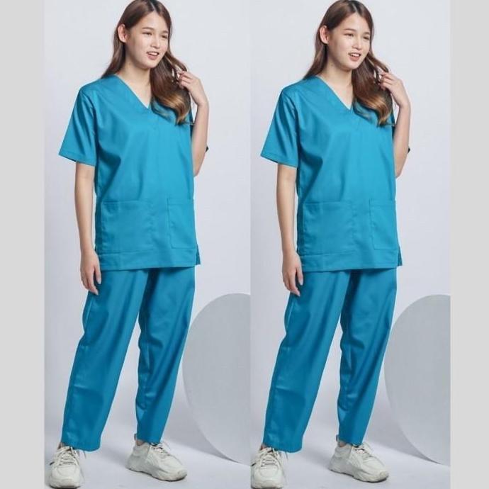 Saveramanggala - Baju Oka Lengan Pendek  Pria Baju Jaga Dokter Perawat Setelan  Celana