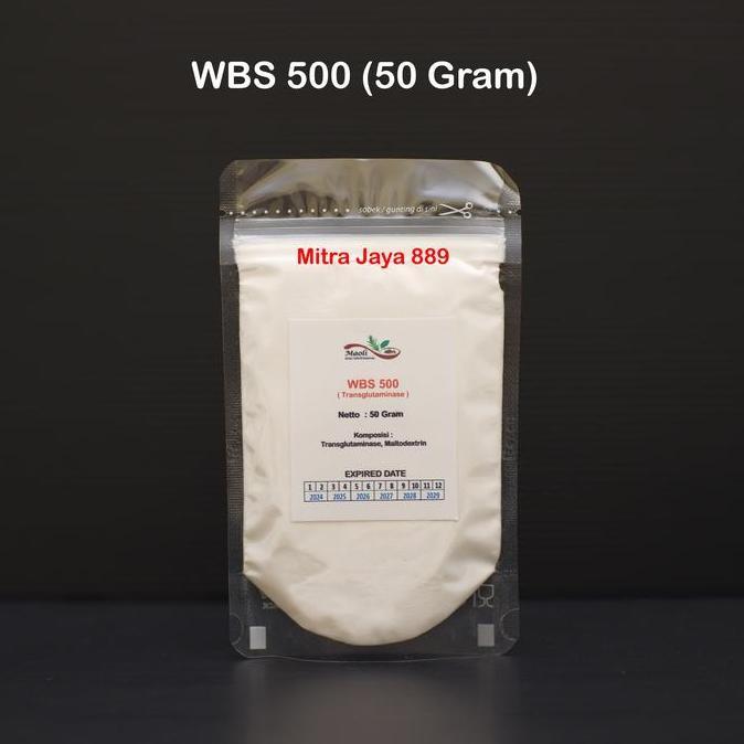 Carne- Enzim Wbs 500 - Enzim Transglutaminase Olahan Daging - Wbs 500 Perenyah Bakso Sosis Nugget 50