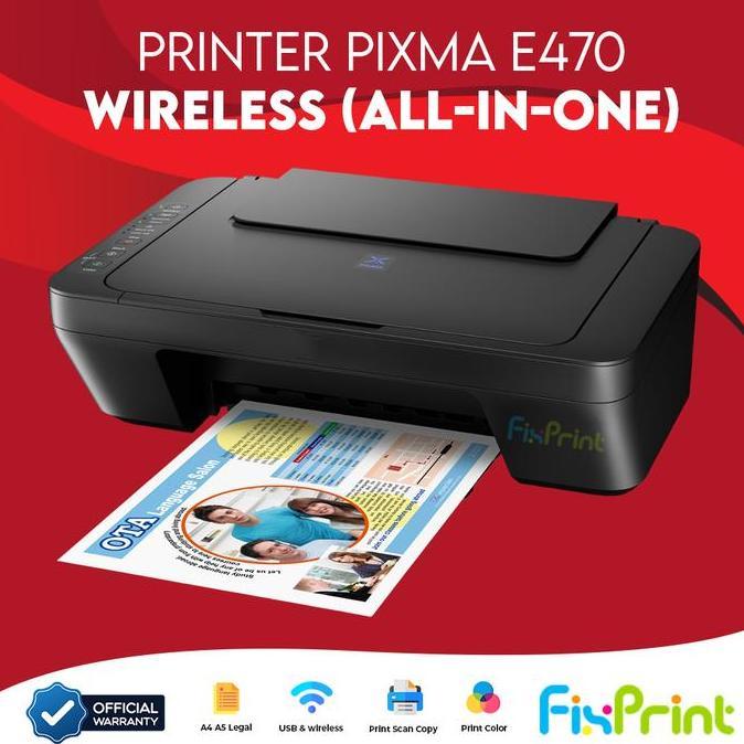 B1baylamon - Printer PIXMA E470 Green Hijau Multifunctions All In One Wireless Printer Canon MG2570S