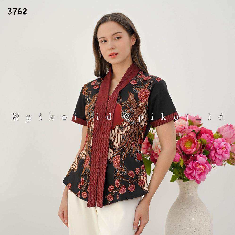 PREMIUM BAJU BATIK WANITA / ATASAN BATIK CEWEK / SERAGAM BATIK KANTOR / BLOUSE KATUN BATIK MODERN 29