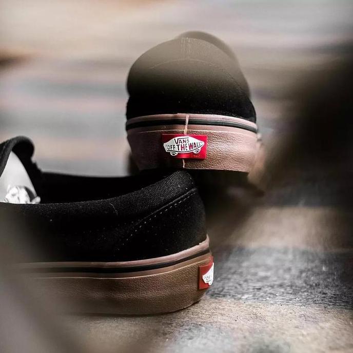 Slip On Pria Vans Slip On Pro Black Gum Original Bnib Murah