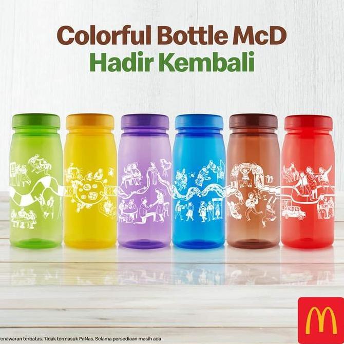 Colorful Bottle Botol Reusable Mcdonalds Cup Tumbler Mcd tupperware