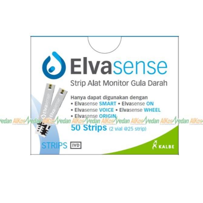 STRIP CEK GULA DARAH ELVASENSE AKURAT / MESIN GLUCOSE 50S ALKES MEDAN