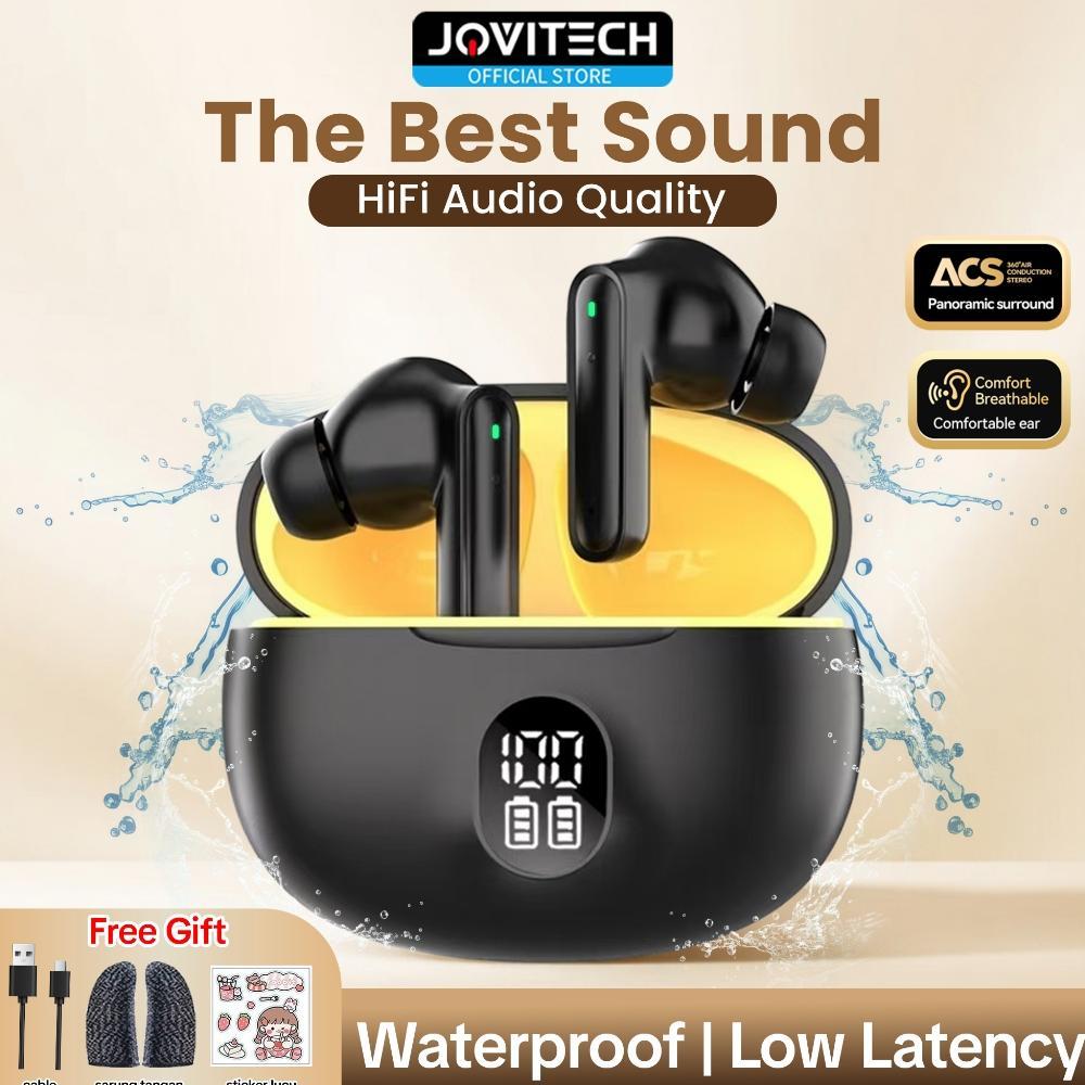 BESTPROMO Jovitech Headset Bluetooth Gaming TWS X15 Bluetooth V5.2 LED Smart Display Headset Nirkabe