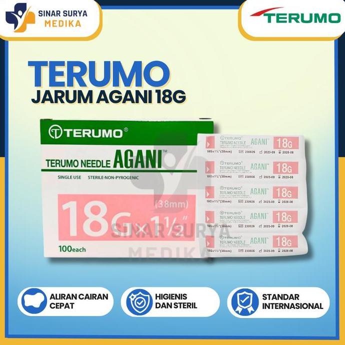 needle terumo agani jarum 18G / Jarum Terumo 18 G Agani