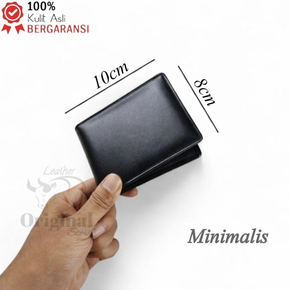Dompet kulit Pria Asli Kecil Mini Slim Wallet 100% Kulit Asli Garut Termurah