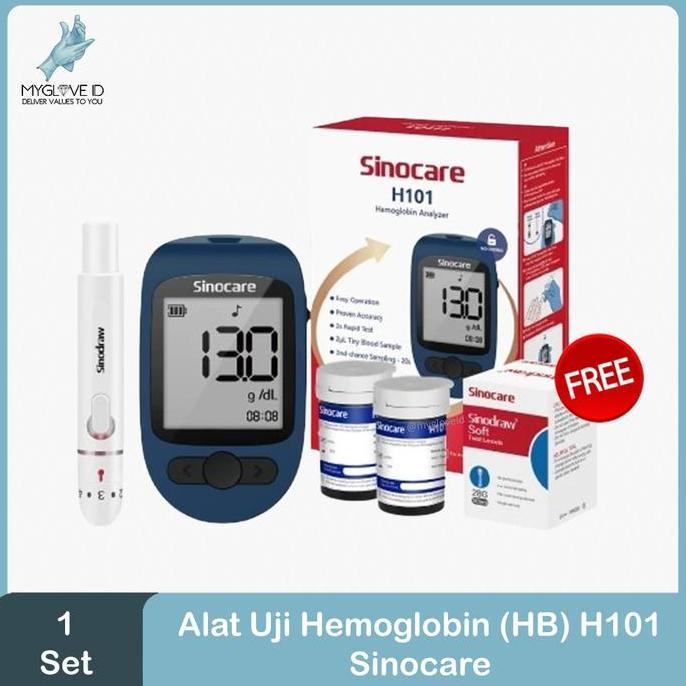 Alat Cek Darah Hemoglobin HB / Hemoglobin Analyzer H101 Sinocare 1 Set