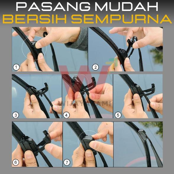 Murah Wiper Carry Futura 1.5  Wiper Carry Pick Up Wiper Kaca Mobil Frameless 2 Pcs Anti Gores