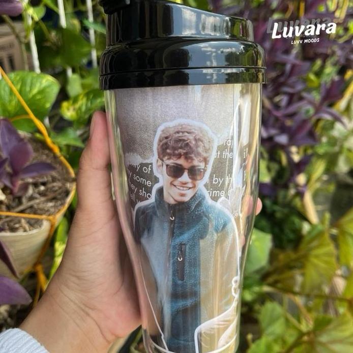 Tumbler black Maher Zain, Harris J Monochrome Edisi Terbatas Botol Air 460ml - Bahan Plastik Premium