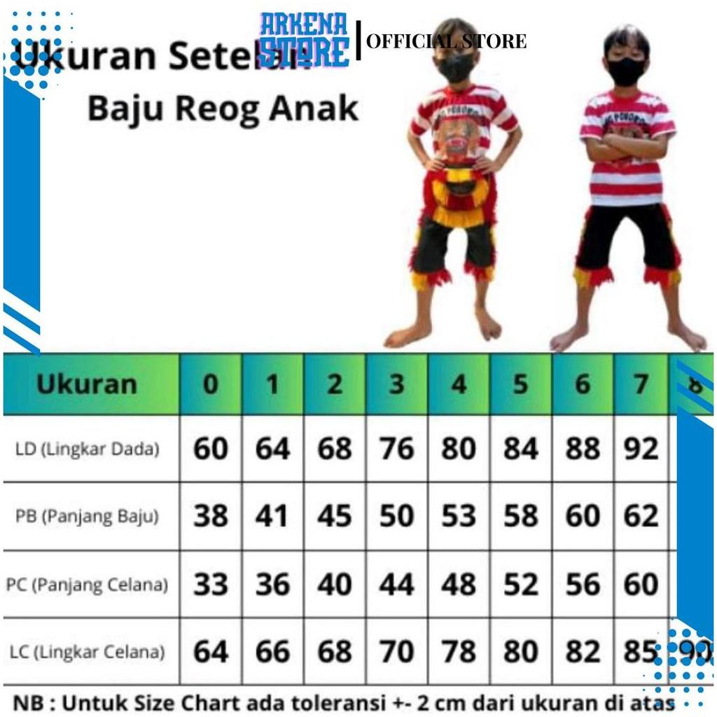 Setelan Anak Baju Reog Ponorogo + Udeng Banyuwangi XO Promo