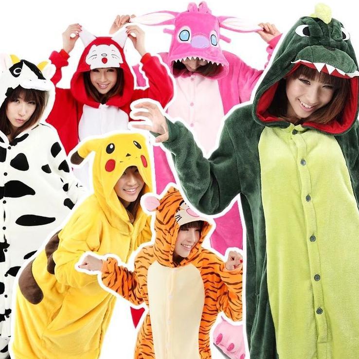 Cost KOSTUM ONESIE DINOSAURUS DINO SAPI TOTORO HARIMAU PIKACHU JERAPAH STITCH SULLEY SINGA KELELAWAR