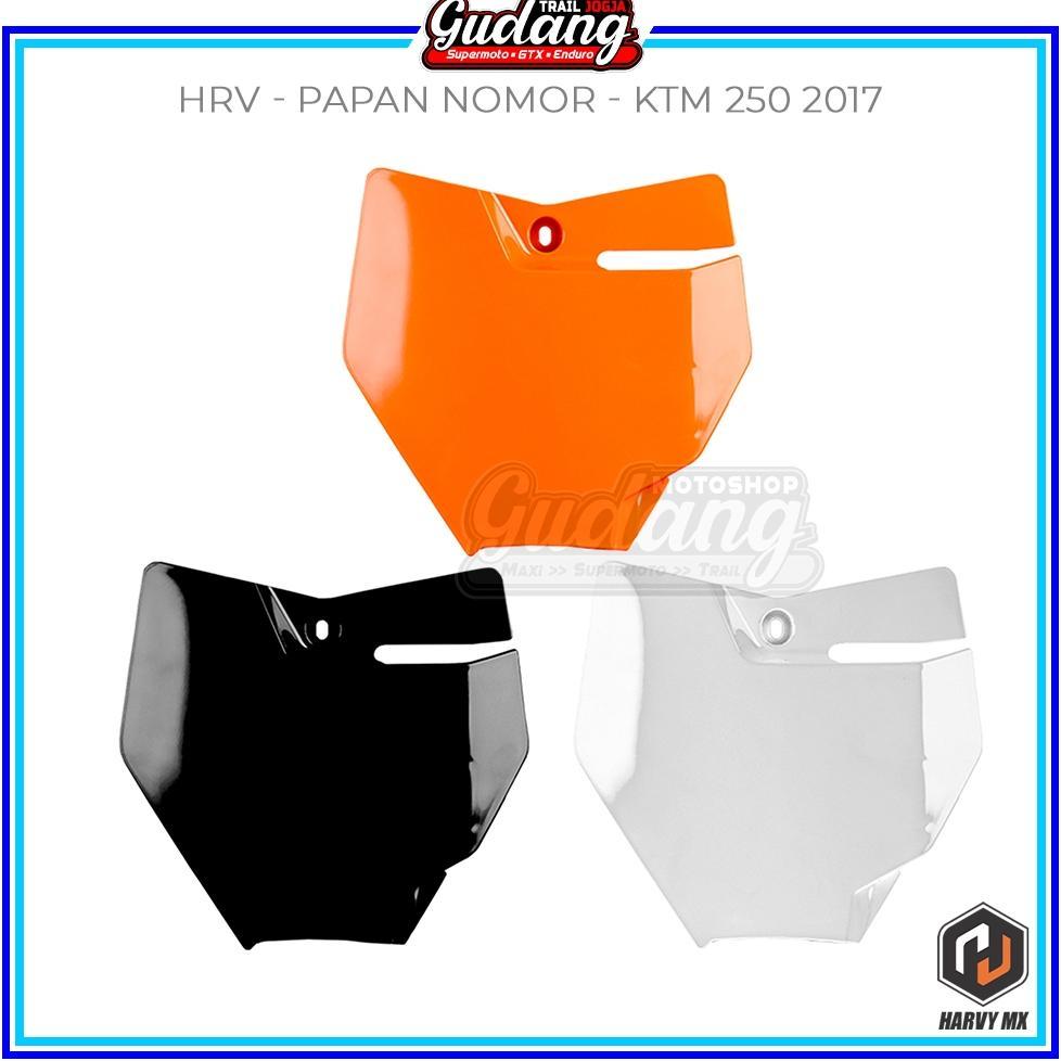 Papan Nomer Plat Nomor Trail KTM 250 2014 SIXDAY KTM 250 2017 HITAM ORANGE PUTIH [S2]