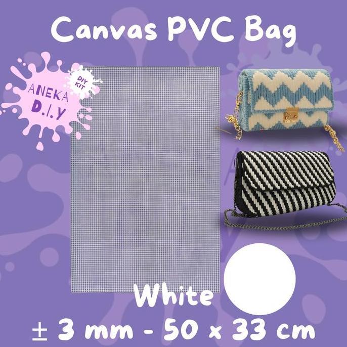 Plastic Canvas / Kanvas Bentuk Tas Plastik DIY / Plastic Canvas DIY Kit Clutch Purse / Tas Tangan Pi