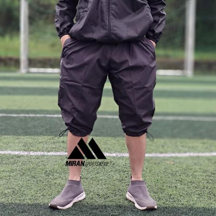 Sportboy- Celana Olahraga Nita Pria Parasut Jumbo Sontog 3/4 Saku Samping Resleting Celana Training 