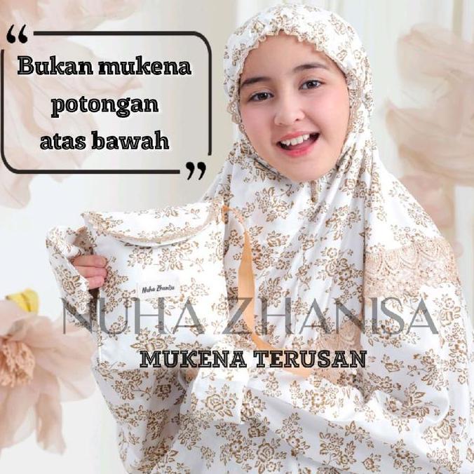 Okeajalah- Mukena Terusan Anak & Dewasa Usia 3-15 Tahun ,Bahan Katun Adem Mukenah Cantik Dengan Rend