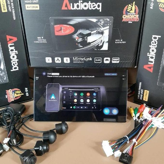 Head unit android Audioteq ram 4+128 support NFC dan Kamera 360