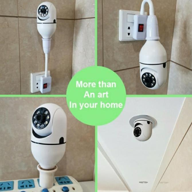 Lengkap,Cod,Bisa- Ip Bohlam 5Mp App V380 / V380 Pro Panoramic Ip Kamera Cctv 360'