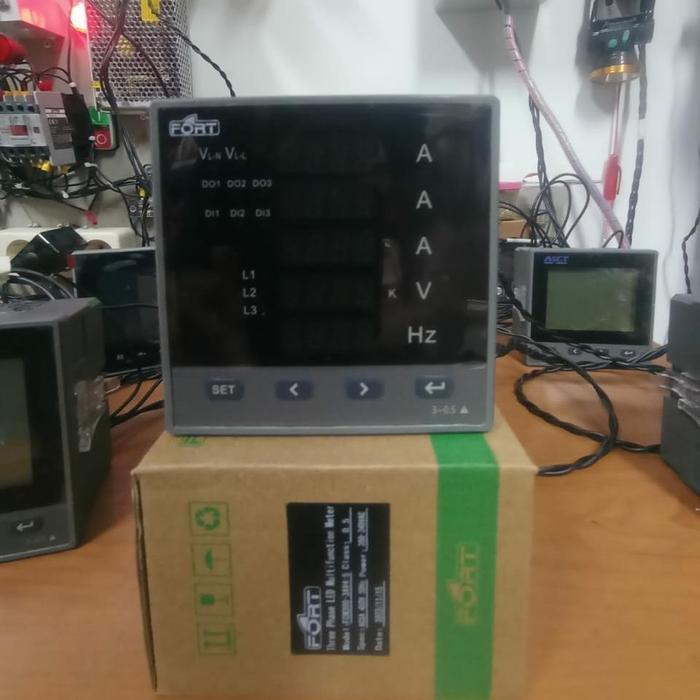 Digital Power Meter Led V/A/Hz Fcn300-3Av4-5 Fort Ampere/Volt/Hz Meter Original Dan Terpercaya