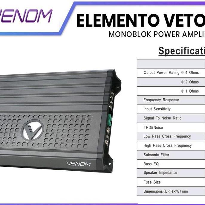 power mobil monoblok 1 channel venom elemento veto orinal