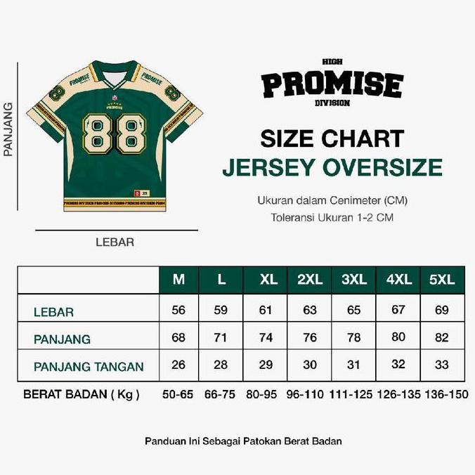 Fotwell- Promise Jersey Vintage Oversize Black Salur Boxy Promise Unisex Jumbo Big Size Skena Pria W